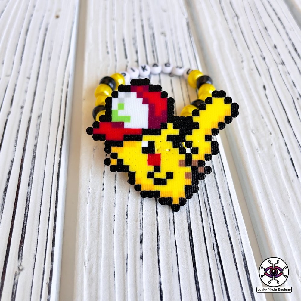 Pikachu Pokémon Perler Bracelet